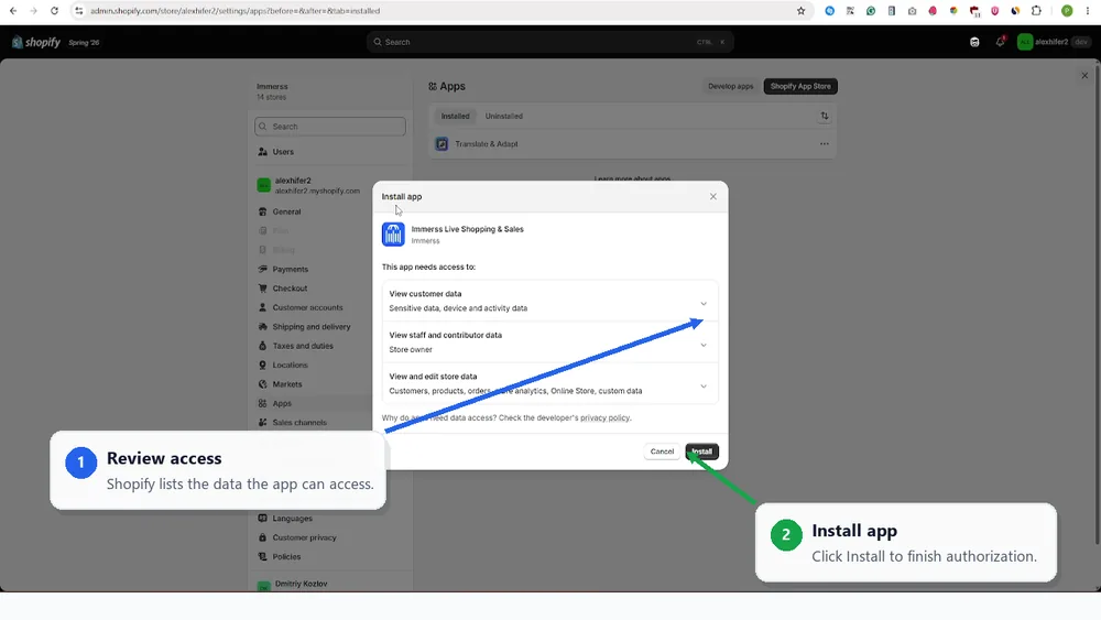 Approve permissions
