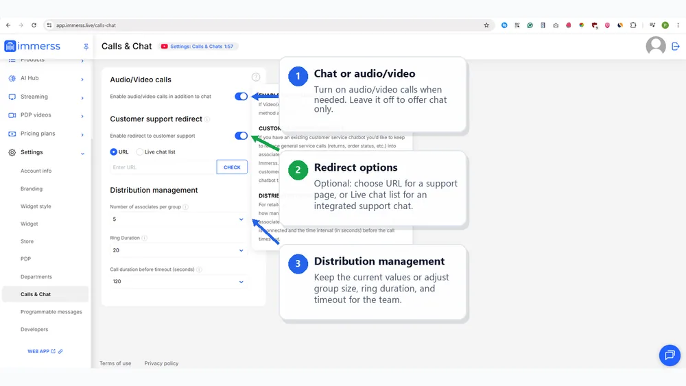 Configure Calls and Chat