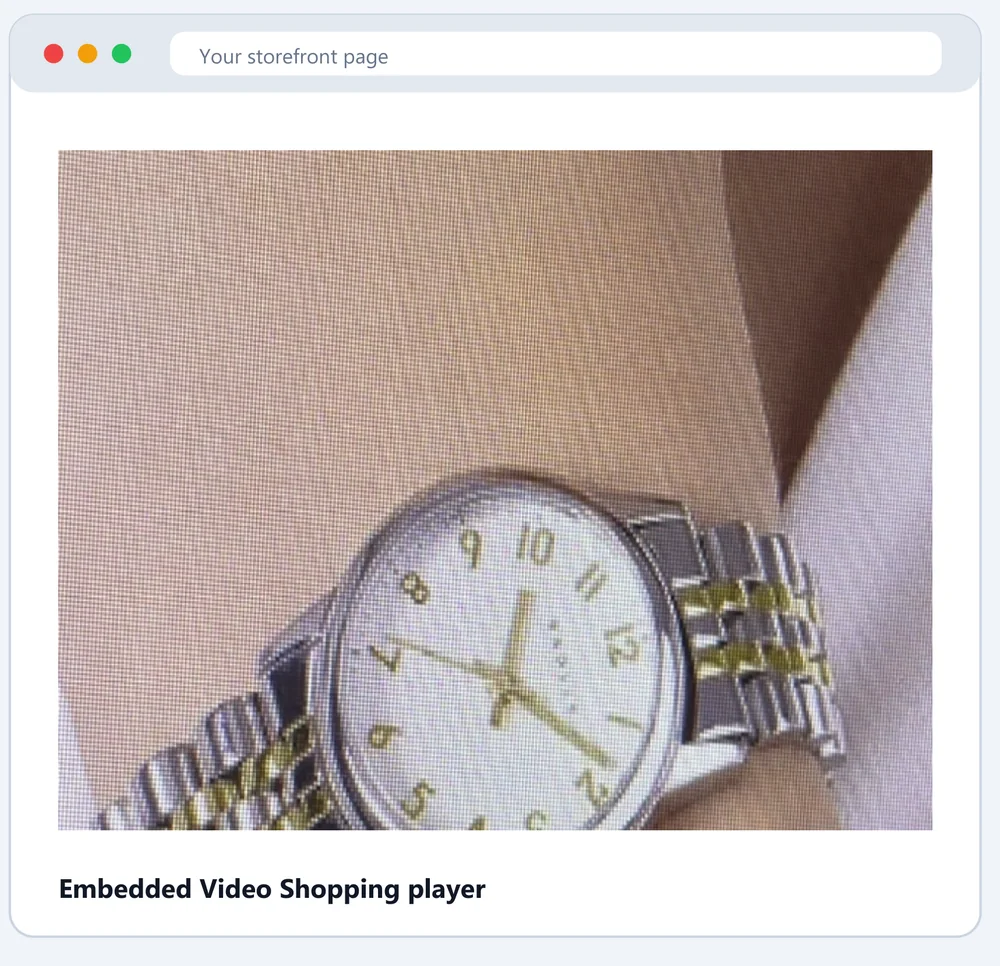 Verify the embedded storefront player